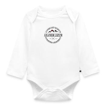 Ski Team Österreich Axamer Lizum Winter bl - Baby Bio-Langarm-Body - Weiß - Vorne