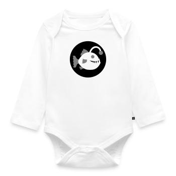 Lantern Fish Frogfish Deep Sea Fish Icon - Organic Longsleeve Baby Bodysuit - white - Front