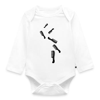 Kamm Friseur icon - Baby Bio-Langarm-Body - Weiß - Vorne