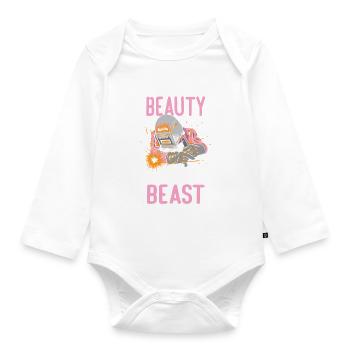 Soudez comme une bête Drôle de soudeur - Body Bébé bio manches longues - blanc - Devant