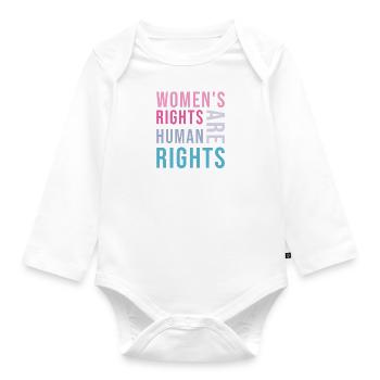 Les droits des femmes sont des droits humains - Body Bébé bio manches longues - blanc - Devant