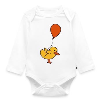 Balloon Little Chick Comic - Body Bébé bio manches longues - blanc - Devant