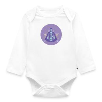 Human Design "Chart" him - Baby Bio-Langarm-Body - Weiß - Vorne