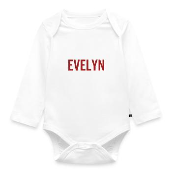 Nein Evelyn Kein Leben - Baby Bio-Langarm-Body - Weiß - Vorne