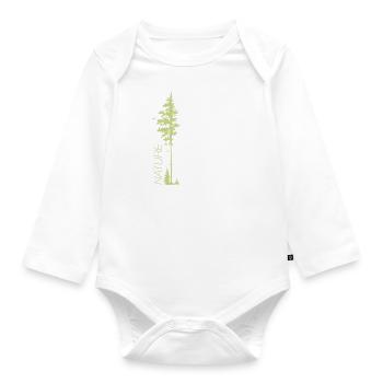 Arbres dans la forêt - Body Bébé bio manches longues - blanc - Devant