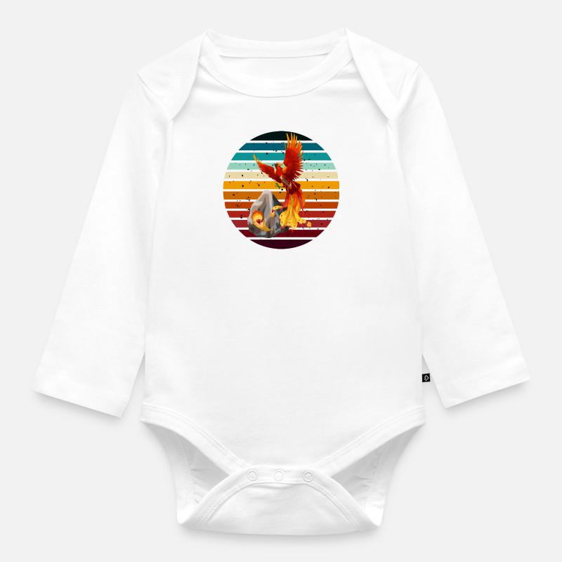 Phoenix Above - Baby Bio-Langarm-Body - Weiß