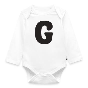 G - Body Bébé bio manches longues - blanc - Devant