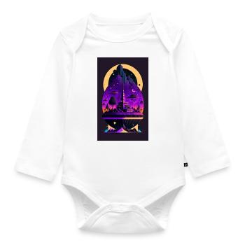 ORIGINALE KUNST - Baby Bio-Langarm-Body - Weiß - Vorne