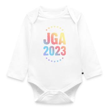 Jga 2023 Junggesellenabschied - Baby Bio-Langarm-Body - Weiß - Vorne