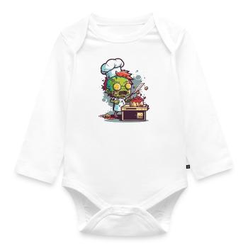 Cuisiner avec les morts-vivants - Body Bébé bio manches longues - blanc - Devant