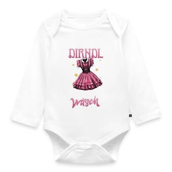 Mei Dirndl is in da Wäsch Trachtenshirt Damen - Body Bébé bio manches longues - blanc - Devant