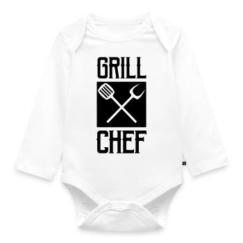 Grill Chef - Organic Longsleeve Baby Bodysuit - white - Front