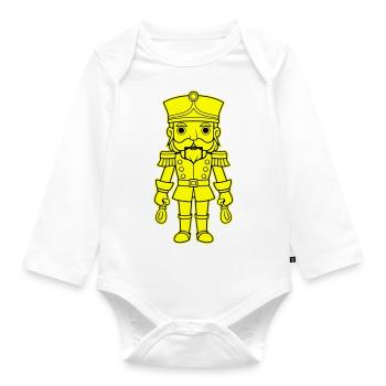 Nutcracker Christmas - Organic Longsleeve Baby Bodysuit - white - Front