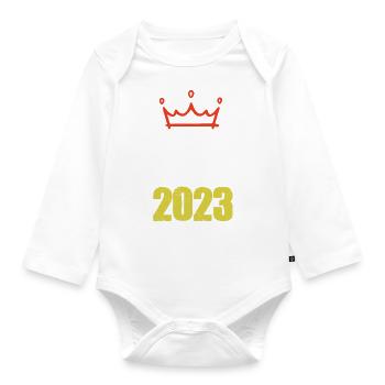 Bachelor party 2023 bachelor party - Organic Longsleeve Baby Bodysuit - white - Front