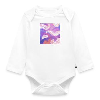 Verträumte Wolken - Baby Bio-Langarm-Body - Weiß - Vorne
