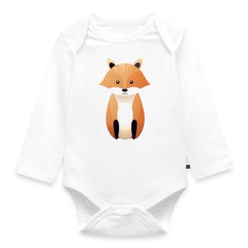 Cute Animal - Baby Bio-Langarm-Body - Weiß - Vorne