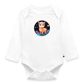 Alpaga mignon - Body Bébé bio manches longues - blanc - Devant