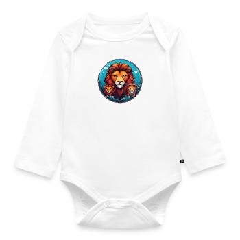 Buste de lion - Body Bébé bio manches longues - blanc - Devant