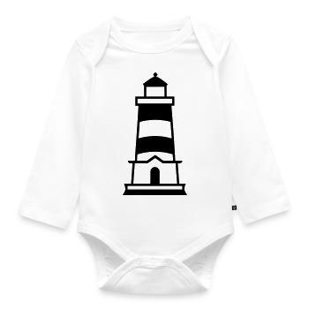 Lighthouse - Organic Longsleeve Baby Bodysuit - white - Front