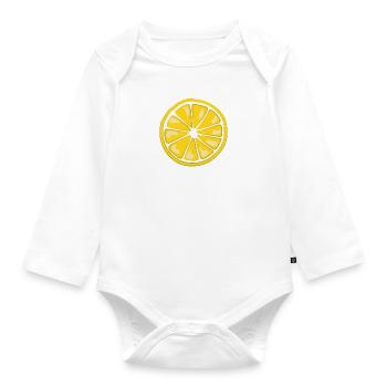 Früchtchen - Zitrone - Baby Bio-Langarm-Body - Weiß - Vorne