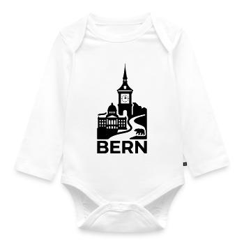 Bern Silhouette Minimal - Baby Bio-Langarm-Body - Weiß - Vorne