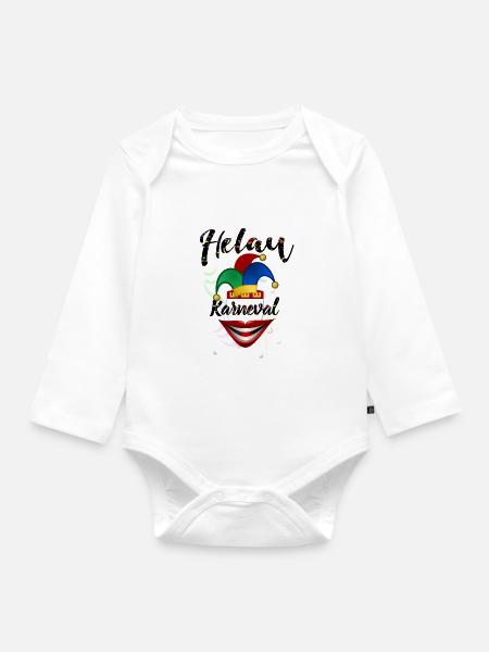 Karneval - Baby Bio-Langarm-Body - Weiß