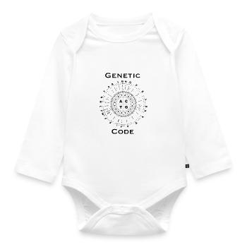 Genetic code - Organic Longsleeve Baby Bodysuit - white - Front
