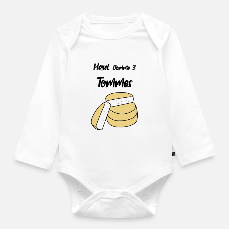 Haut comme trois tommes - Body Bébé bio manches longues - blanc