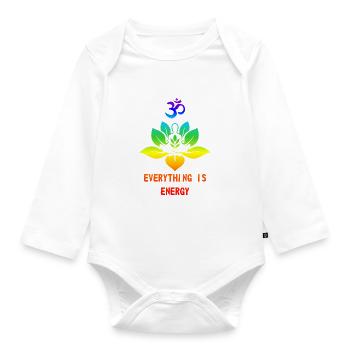 EVERYTHING IS ENERGY - CHAKRA - Body Bébé bio manches longues - blanc - Devant
