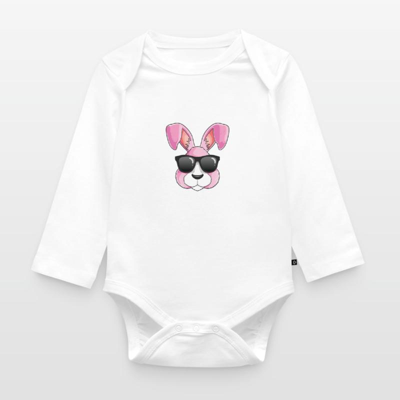 Rabbit Easter Rabbit Teeth Easter Organic Longsleeve Baby Bodysuit