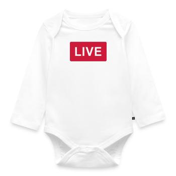 I'm LIVE now - Body Bébé bio manches longues - blanc - Devant