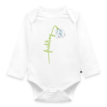 Frühling Märzenbecher - Baby Bio-Langarm-Body - Weiß - Vorne