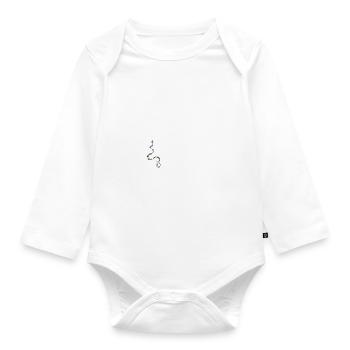 Bunte Schlange - bunte Schlange - Baby Bio-Langarm-Body - Weiß - Vorne