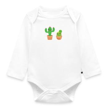Cactus Cactus Cactus Lover Gift - Organic Longsleeve Baby Bodysuit - white - Front