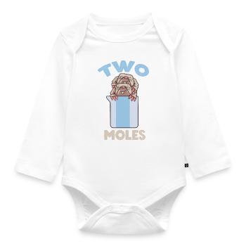 Funny Chemistry 2 Moles Per Liter - Baby Bio-Langarm-Body - Weiß - Vorne