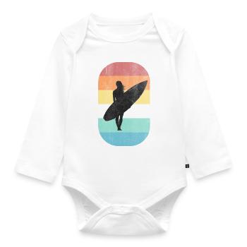 Surfer Girl - Body orgánico de manga larga para bebé - blanco - delante