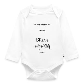 Ungeheuer fantastische Eltern - schrecklich lieb - Baby Bio-Langarm-Body - Weiß - Vorne