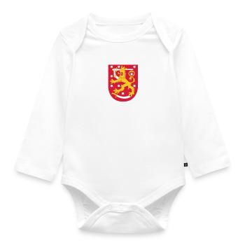 National coat of arms of Finland - Organic Longsleeve Baby Bodysuit - white - Front
