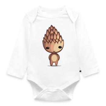 Der kleine Zirbl - Baby Bio-Langarm-Body - Weiß - Vorne