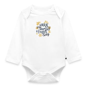 hark the herald angels sing - Organic Longsleeve Baby Bodysuit - white - Front