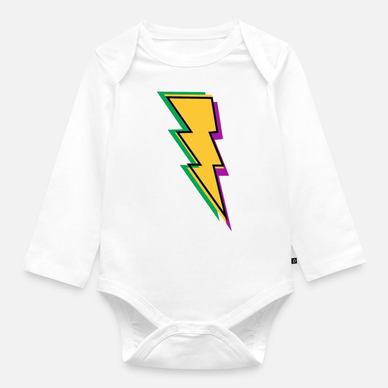 Blitz - Baby Bio-Langarm-Body - Weiß