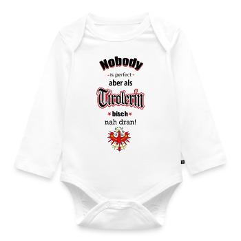 Tirol - Baby Bio-Langarm-Body - Weiß - Vorne