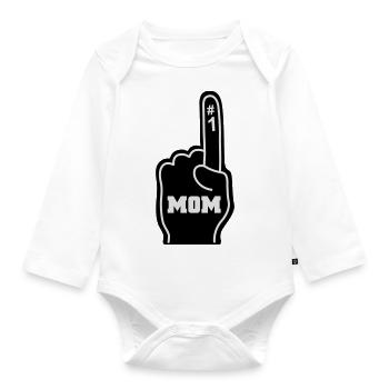 Mutter - Baby Bio-Langarm-Body - Weiß - Vorne