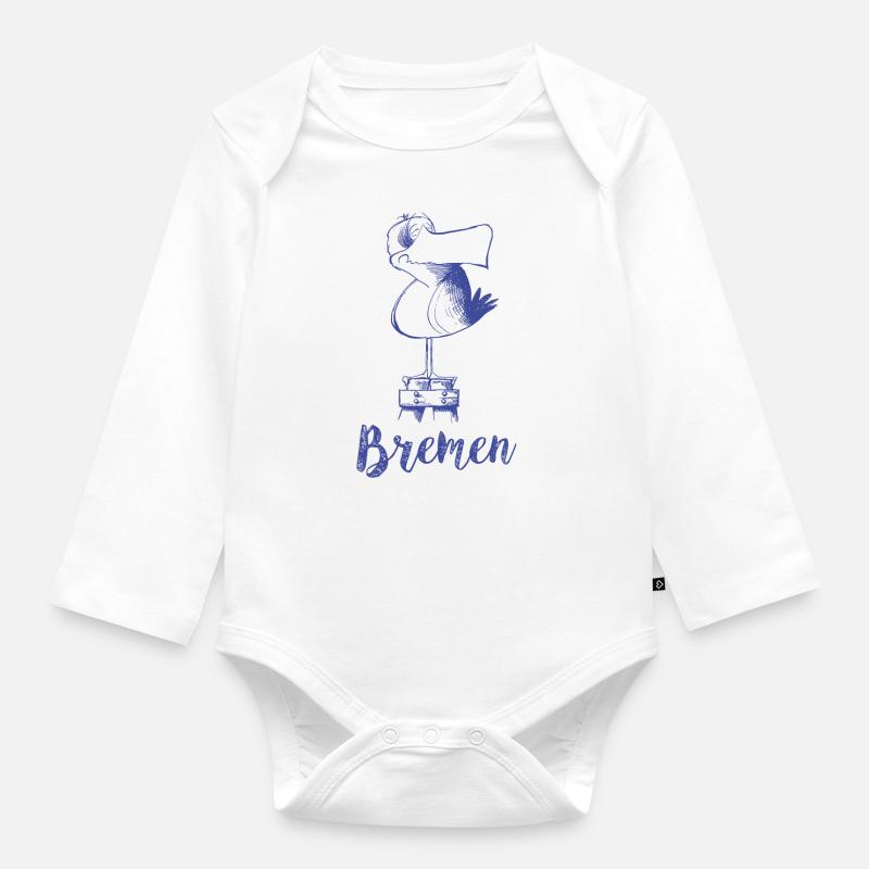 Mouette de Brême - Body Bébé bio manches longues - blanc