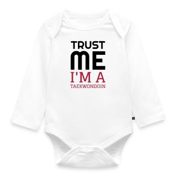 Taekwondo Taekwondoin Tae-Kwon-Do Tae Kwon Do - Organic Longsleeve Baby Bodysuit - white - Front