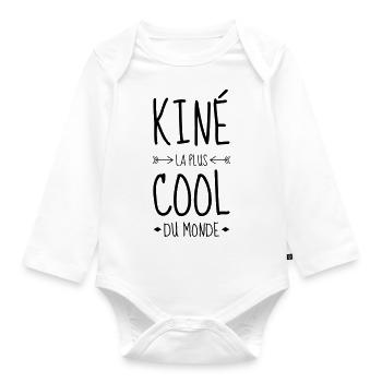 Krankengymnast / Krankengymnastin / Physio / - Baby Bio-Langarm-Body - Weiß - Vorne