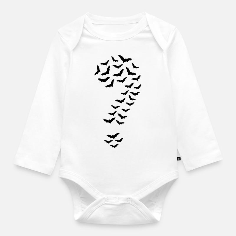 Fledermäuse - Baby Bio-Langarm-Body - Weiß