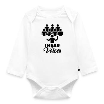 Choir - Organic Longsleeve Baby Bodysuit - white - Front