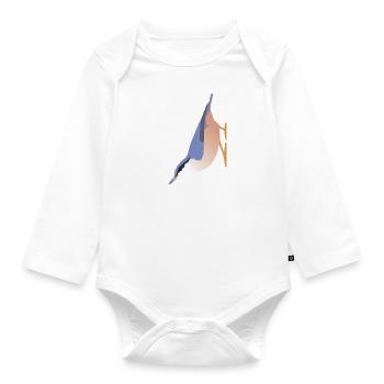 Nuthatch (sitta europaea) - Organic Longsleeve Baby Bodysuit - white - Front
