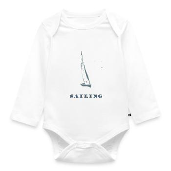 Voilier,Mer,cadeau,cool,trend - Body Bébé bio manches longues - blanc - Devant